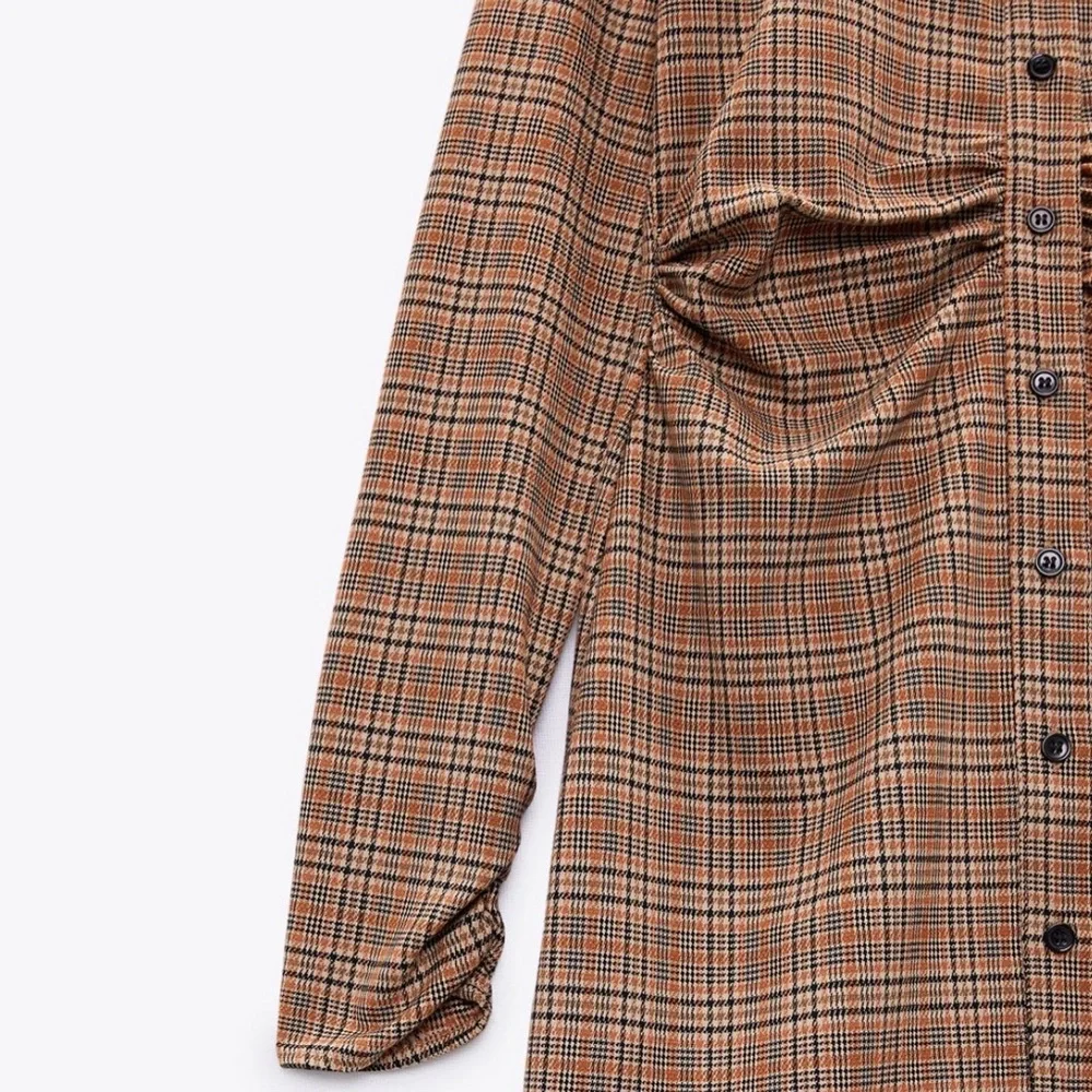 Zara Checkered Shirt Dress - Picture 5 of 9